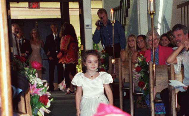 Lillian walking down the aisle