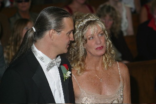 Bride & groom at the alter