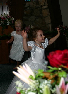 Dancing flower girls